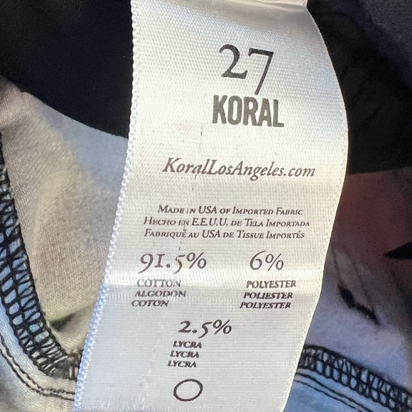 Koral Coated Floral Skinny Jeans for Anthropologie Size 26 - Picture 4 of 12